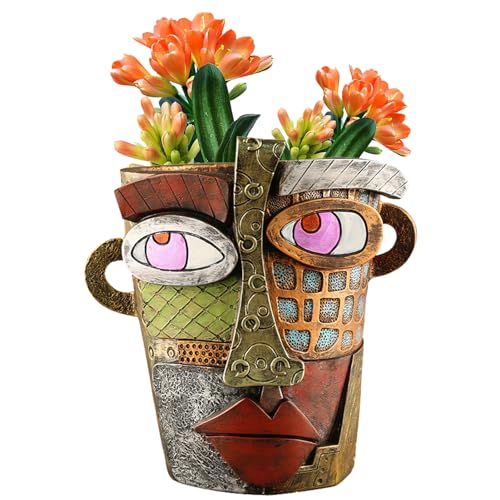 Midogaigai Abstract Face Planter Pots for Indoor Plants&Flowers Home Decor - style: Classic
