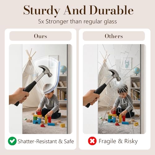 brisafe Home Gym Mirror, 60"x36" 2-Pack Tempered Glass Wall Mirror - size: 60"L X 36"W, 2 PCS