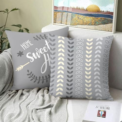 16x16 Set of 4 Modern Geometric Flower Throw Pillow Cushion Cover - color: Geometry, size: 16" x 16" (Pack of 4)