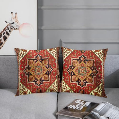 Britimes Throw Pillow Covers Set of 2, 18 x 18 Inch, Abstract Aztec - color: Ethnic Tribal 27, size: 18" x 18" (Pack of 2)