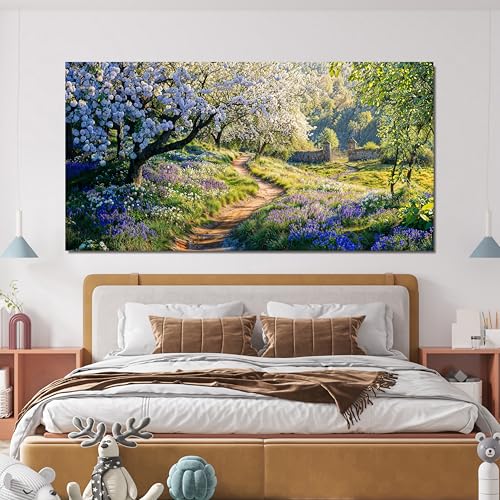 Flower Tree Landscape Wall Art Print Green Wall Art For Living Room 20"x40" - color: XY-P, size: 40"L x 20"W