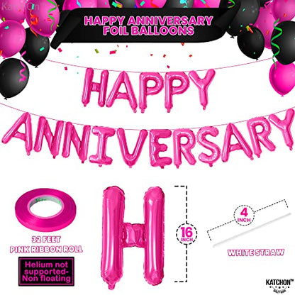 KatchOn Hot Pink Anniversary Balloons 16 Inch - style: Hot Pink