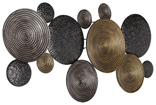 Signature Design by Ashley Circle Metal Wall Sculpture, 46x23 in, Emsley