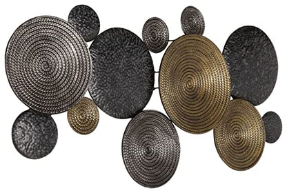 Signature Design by Ashley Circle Metal Wall Sculpture, 46x23 in, Emsley