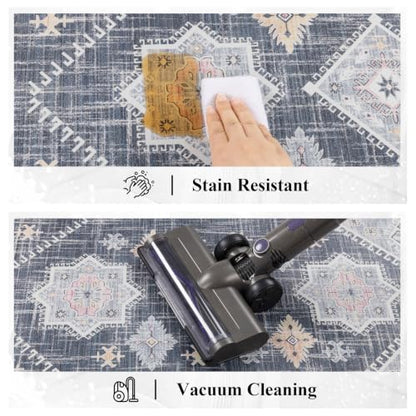 Ileading Anti Fatigue Kitchen Mat, Non Slip Cushioned Standing Floor Mat, Waterproof Kitchen Runner Rug, Farmhouse Comfort Padded Mat for Sink, Laundry, Office, Blue, 24''x71'' - color: Blue
