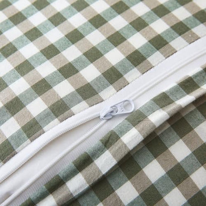 Mywinlle Sage Green Gingham Plaid Ruffle Throw Pillow Covers 18"x18" - color: Green Plaid, size: 18" x 18" (Pack of 2)