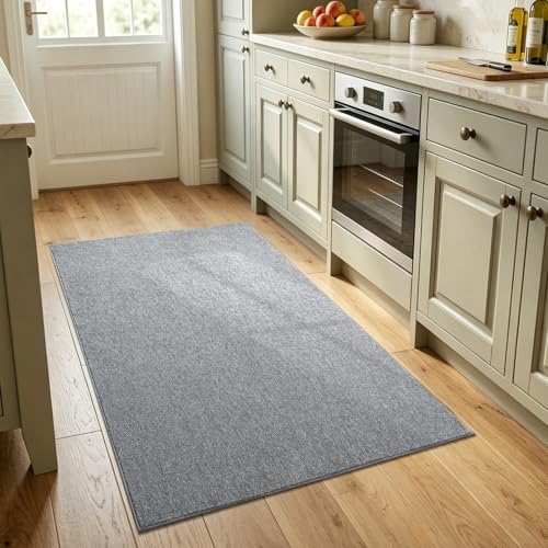 3x5 Grey Area Rug Washable Non-Slip Soft Thin for Bedroom Kitchen Entryway - color: 09 Grey, size: 3' x 5' (Rectangular)