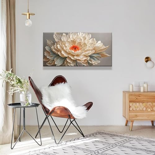 QSQ Canvas Art Wall Decor Small Size Modern Minimalist Home Wall Decor Flower Paintings Yellow Flower White Wall Art Prints Floral Art Pictures For Bedroom Kitchen Office Decoration 20" × 40" - color: KA-7E, size: 40"L x 20"W