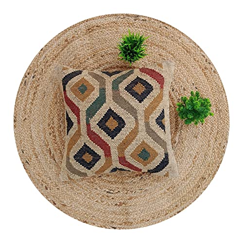 Trade Star 70% Jute 30% Wool Throw Pillow Sham 18x18 - color: Pattern 1