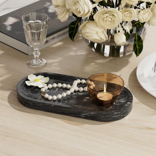 Polishing Bathroom Tray with Anti Slip Foot Pad,9.8x4.7x0.7in,Grey - color: Gray