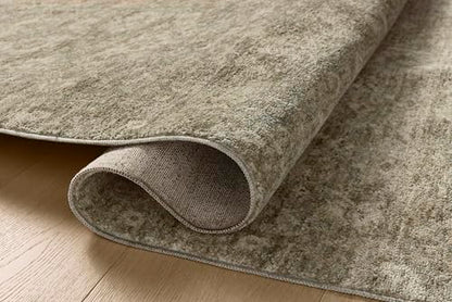 Loloi Magnolia Home Junie Lagoon/Natural 9'-6" x 13' Area Rug - color: Lagoon / Natural, size: 9'6" x 13' (Rectangular)
