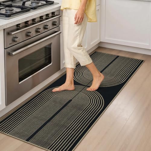 Kitchen Mats Sets of 2 PCS, Non Slip Washable Kitchen Floor Mats - color: Rainbow, size: 17.3"x47"