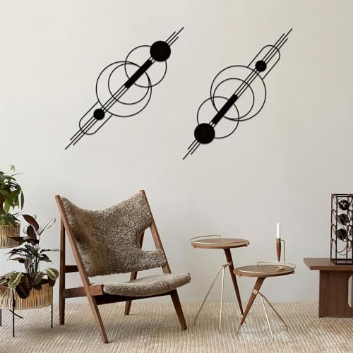 ruelen 2 Pcs Small Metal Abstract Wall Art - color: Geom 80