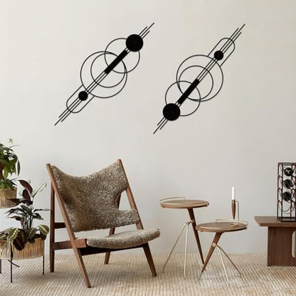 ruelen 2 Pcs Small Metal Abstract Wall Art - color: Geom 80