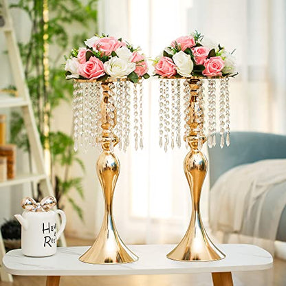 Flower Centerpieces for Wedding Tables: Pink & White, 2 Packs - color: Pink & White