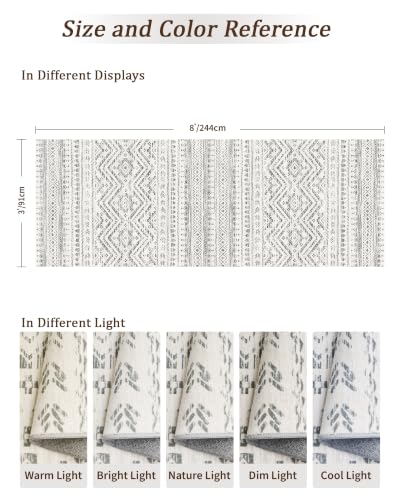 Miukiki 3x8 Washable Runner Rug Hallway Soft Non Slip Indoor Rug Grey - color: Grey, size: 3' x 8' (Runner)