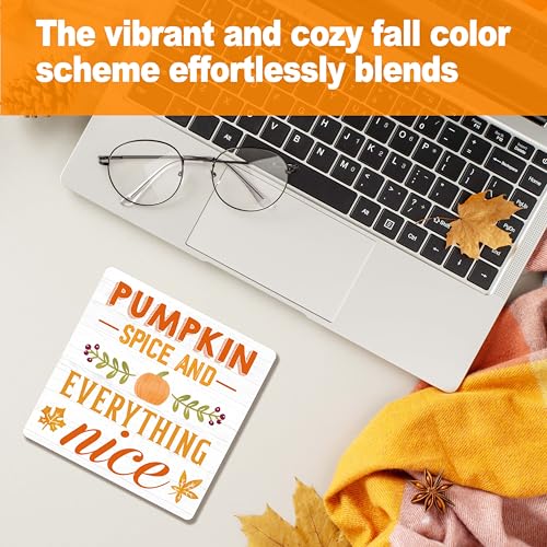 DETIHO Fall Decorations for Home, Thanksgiving Gift Centerpieces for Tables - style: PUMPKIN SPICE EVERYTHING NICE