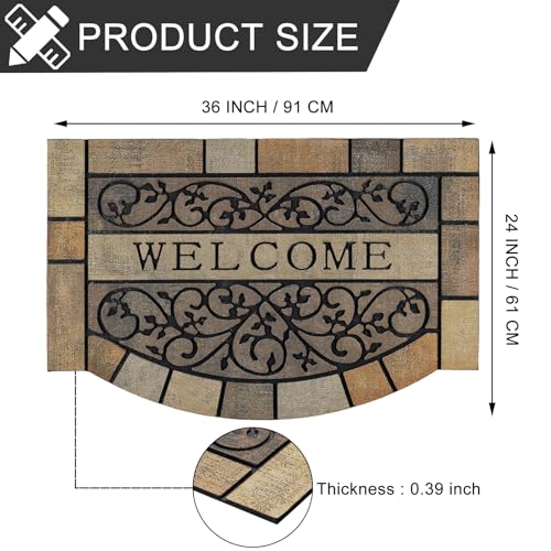 CHICHIC Front Door Mat 24"x36" Outdoors Mat Heavy Duty Welcome Mat, Vine - size: 2' x 3' (Rectangular)