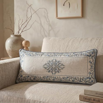 ISAENNE Designer Elegant Rectangle Throw Pillow Cover,Set of 2,28"x12" - color: Segerman a, size: 28" x 12" (Pack of 2)