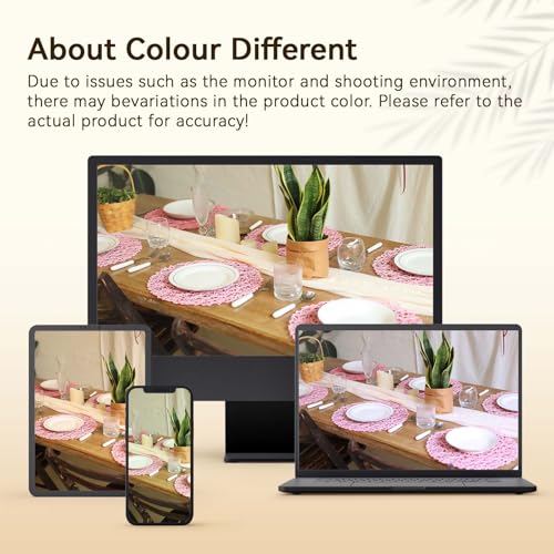AHHFSMEI Paper Braided Round Placemats Set of 12 Natural Non-Slip Heat Resistant Table Mats for Dining Tables Woven Indoor Outdoor Place mats(Pink) - color: Pink