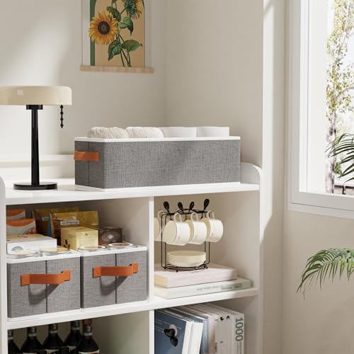 Foldable Long Storage Box,15x6x5 In,Gray Fabric Bin,1-Pack - color: Grey, size: 1-Pack