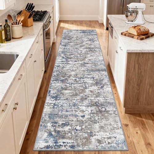 2.6x8 ft Wide Rug Runners for Hallways Non Slip, Kitchen Runner Rug, Multi - color: Abstract-multi, size: 2'7" x 8' (Runner)