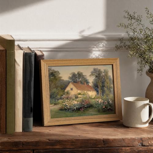 Cottage Wall Art Framed Vintage Country Pictures Wall Decor 8x10 inch - color: houses, size: 10"L x 8"W