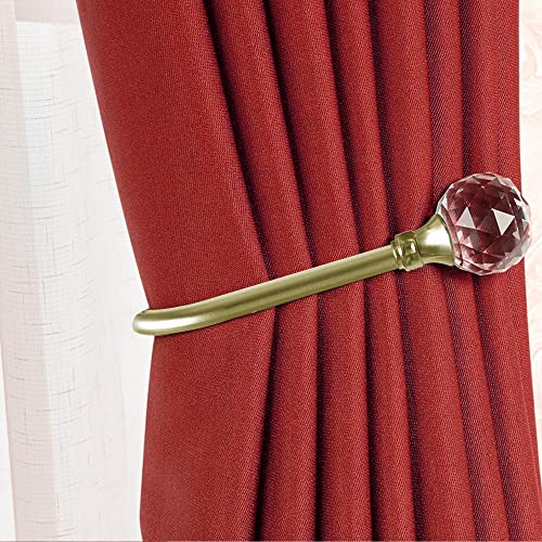 Curtain Holdback, 4Pcs Wall Mounted Drapery Tiebacks, Sliver - color: 4 Pcs, Bronze
