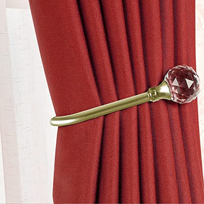 Curtain Holdback, 4Pcs Wall Mounted Drapery Tiebacks, Sliver - color: 4 Pcs, Bronze