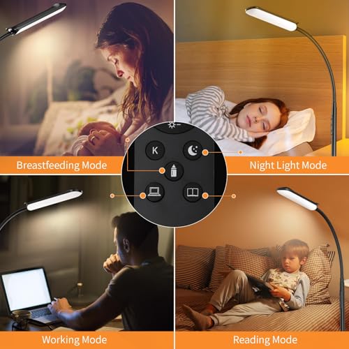 FRIDEKO HOME 2 Pack Floor Lamps for Living Room Reading Light, 1800LM Black - color: Black CCT, 2 Packs