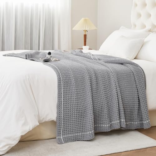 WESHIONGOO Throw Blanket for Couch Grey, 50"*60" - color: Grey