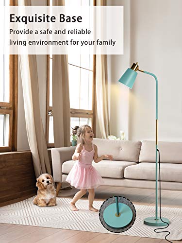 LALISU Floor Lamp Industrial Floor Lamps Reading Farmhouse Standing Lamp - color: Green
