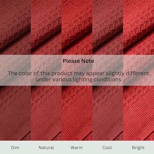 100% Cotton Waffle Weave Blanket for Hot Sleepers, Queen 92" x 90" - color: Red, size: Queen(92"x90")