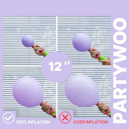 PartyWoo Pink Purple and Gold Balloons 66pcs 12 Inch Pink Purple Balloons - color: Pink & Gold & Purple