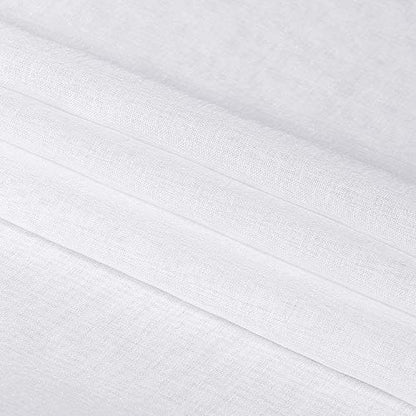 DWCN White Sheer Curtains 63 Inch Long for Living Room Rod Pocket 2 Panels - color: White, size: 52"W x 63"L (Pack of 2)