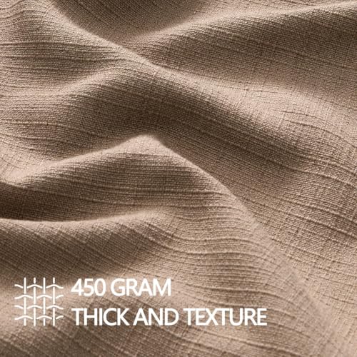MIULEE Thick Textured Decorative Throw Pillow Covers 18x18 Inch Coco Brown - color: Coco Brown, size: 18" x 18" (Pack of 2)