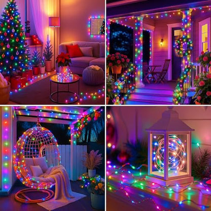 btfarm Fairy Lights Plug in with Remote, 66FT 200 LED Twinkle Lights - color: Multicolor, size: 1 Pack-66FT
