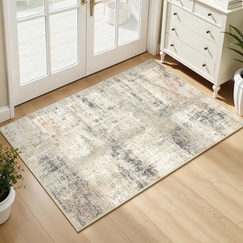 2x4 Area Rugs for Entryway Bathroom, Abstract Kitchen Mats for Floor,Gold - color: Grey/Gold, size: 2' x 4' (Rectangular)