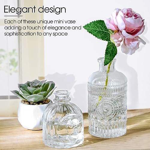 TBWIND Clear Glass Bud Vases Set of 12, Small Vases for Centerpieces - color: Clear-12pcs, size: 12Pcs