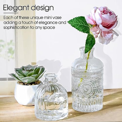 TBWIND Clear Glass Bud Vases Set of 12, Small Vases for Centerpieces - color: Clear-12pcs, size: 12Pcs