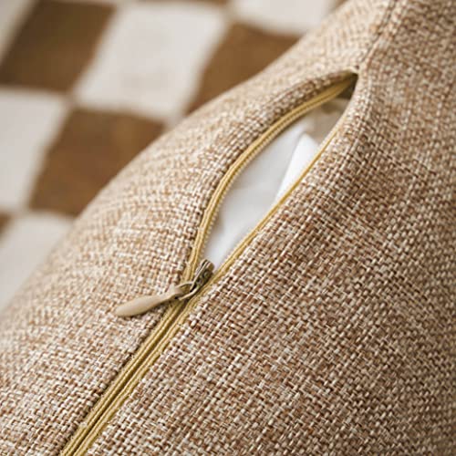 Home Brilliant Linen Pillow Covers 20x20 Textured Linen Pillow Case Cushion Covers for Sofa, 20 Inch, Set of 2, 50x50 cm, Natural Linen - color: Natural Linen, size: 20" x 20" (Pack of 2)