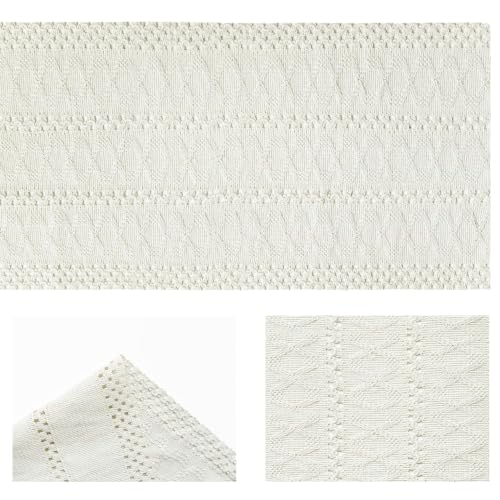 Artoid Mode Beige Woven Farmhouse Hollow Table Runner 12x48 Inch - color: Beige, size: 12" x 48", Table Runner