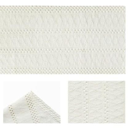 Artoid Mode Beige Woven Farmhouse Hollow Table Runner 12x48 Inch - color: Beige, size: 12" x 48", Table Runner