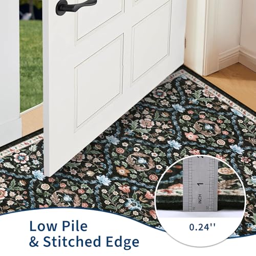Garvee Large Washable Rug 9x12 Area Rugs for Living Room Non Slip Black - color: Trellis Black, size: 9' x 12' (Rectangular)