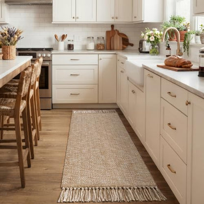 Collive Bathroom Runner Rug, 2' x 5' Modern Farmhouse Kitchen Rugs - color: Tan/Cream, size: 2' x 5' (Rectangular)