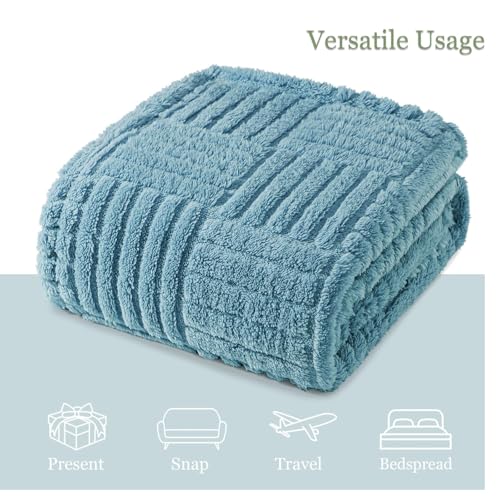 Whale Flotilla Lightweight Fleece Queen Size Blanket for Bed, Slate Blue - color: Slate Blue, size: Queen(90x90 Inch)