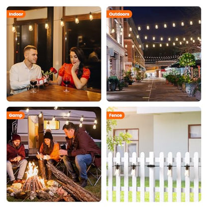 Kawaya ST38 Outdoor String Lights 200FT for Patio Garden Porch Bistro Cafe - size: 200FT