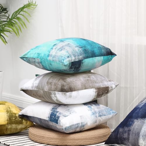 Throw Pillow Covers for Couch, 26x26 Inch, Set of 2, Grey Blue - color: Grey Blue, size: 26" x 26" (Pack of 2)