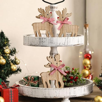 Reindeer Christmas Decor Wooden Deer Table Decoration 3Pcs