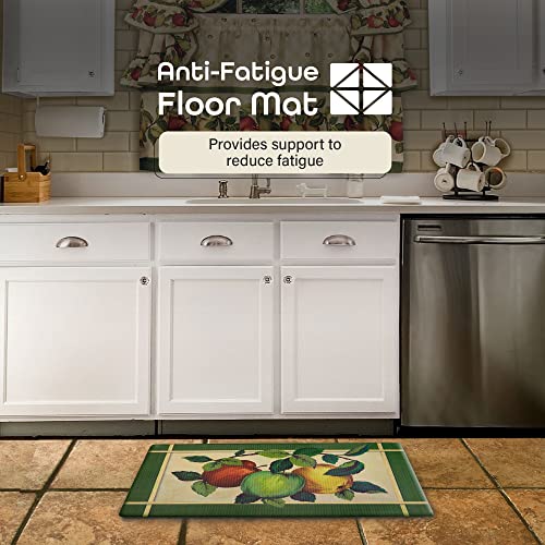 Anti-Fatigue Floor Comfort Mat, 18 x 30 in, Multi Color, Waterproof - size: 30"L x 18"W x 0.5"Th, style: Apple Orchard
